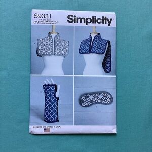 Simplicity Sewing Pattern 9331 One Size Hot Cold Wrist Shoulder Wrap Mask